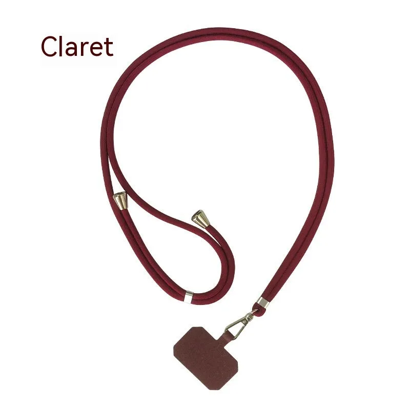 TPU polyester mobile phone back splint lanyard gasket in black, with hand strap, universal fit for phone case