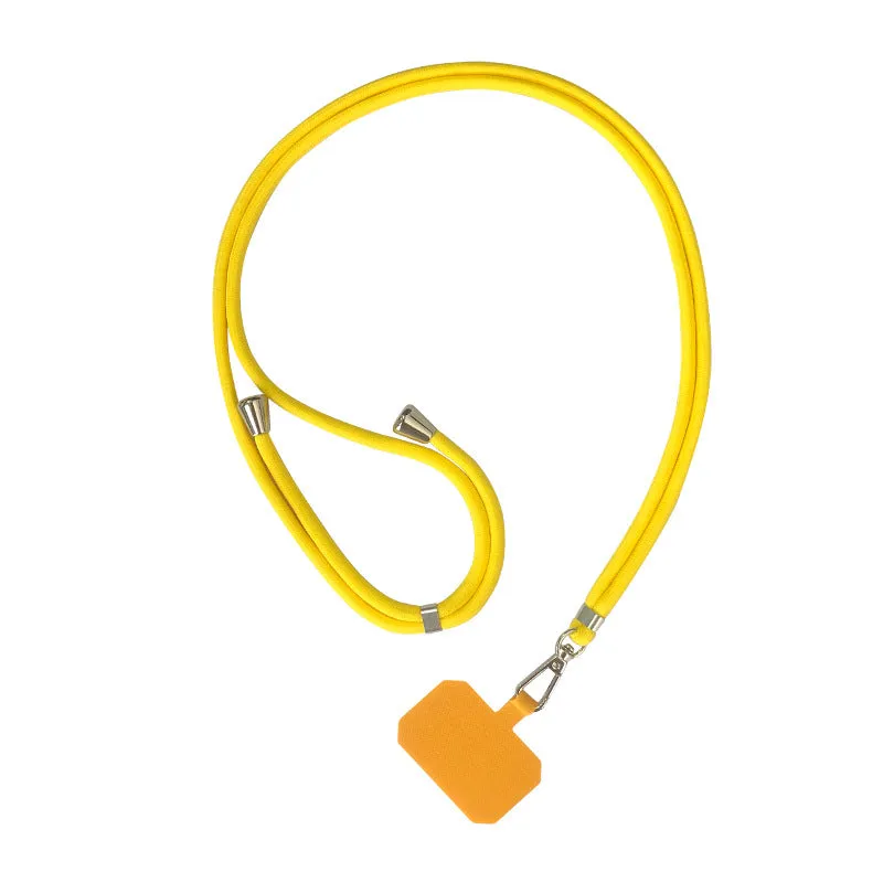 TPU polyester mobile phone back splint lanyard gasket in black, with hand strap, universal fit for phone case