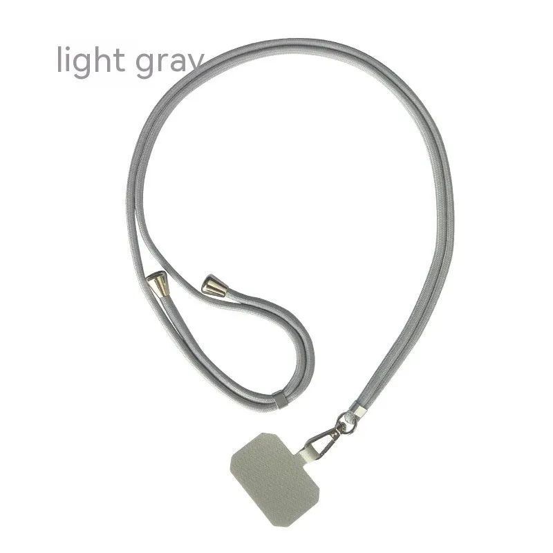 TPU polyester mobile phone back splint lanyard gasket in black, with hand strap, universal fit for phone case