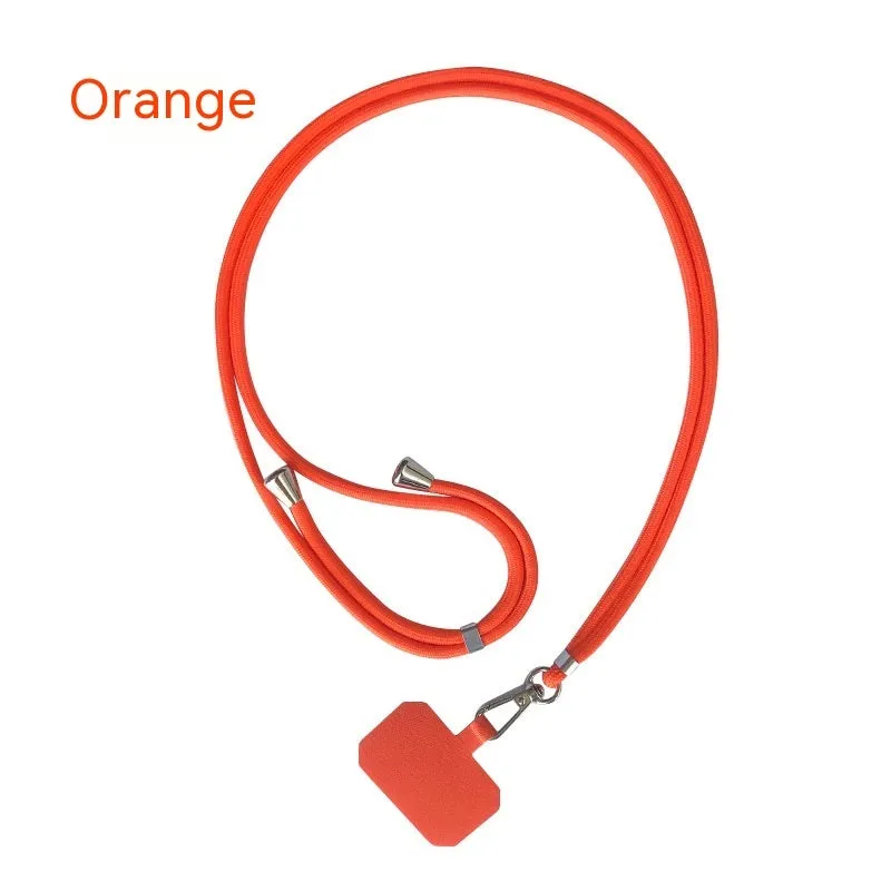 TPU polyester mobile phone back splint lanyard gasket in black, with hand strap, universal fit for phone case