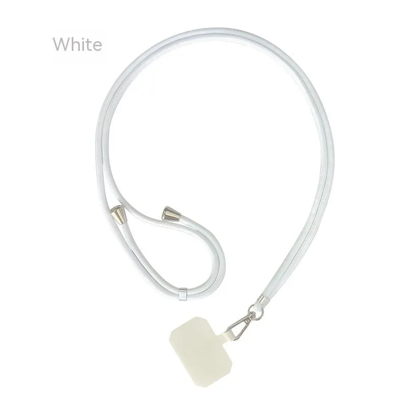 TPU polyester mobile phone back splint lanyard gasket in black, with hand strap, universal fit for phone case