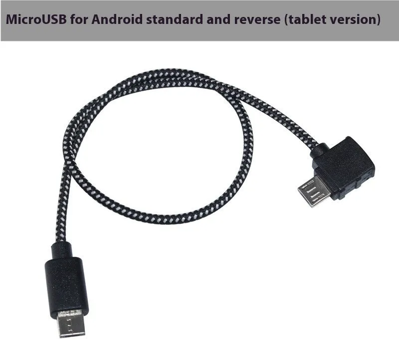 15cm Type-C data cable with metal connector and black nylon PVC exterior for remote control charging