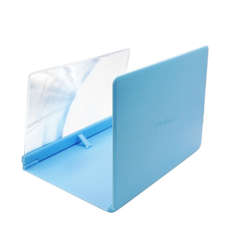 10-inch HD lens screen amplifier in black for smartphone magnification with 12X option on desk