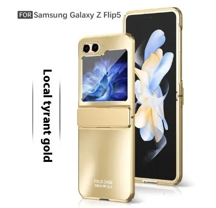 Samsung Z Flip 5 liquid silicone phone case in black with all-inclusive foldable screen protection