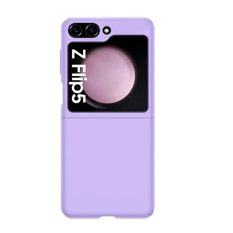 Samsung Z Flip 5 liquid silicone phone case in black with all-inclusive foldable screen protection