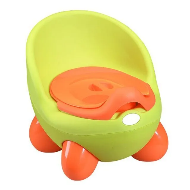 Dandan cartoon-style baby training toilet stool in light blue colour with removable seat.