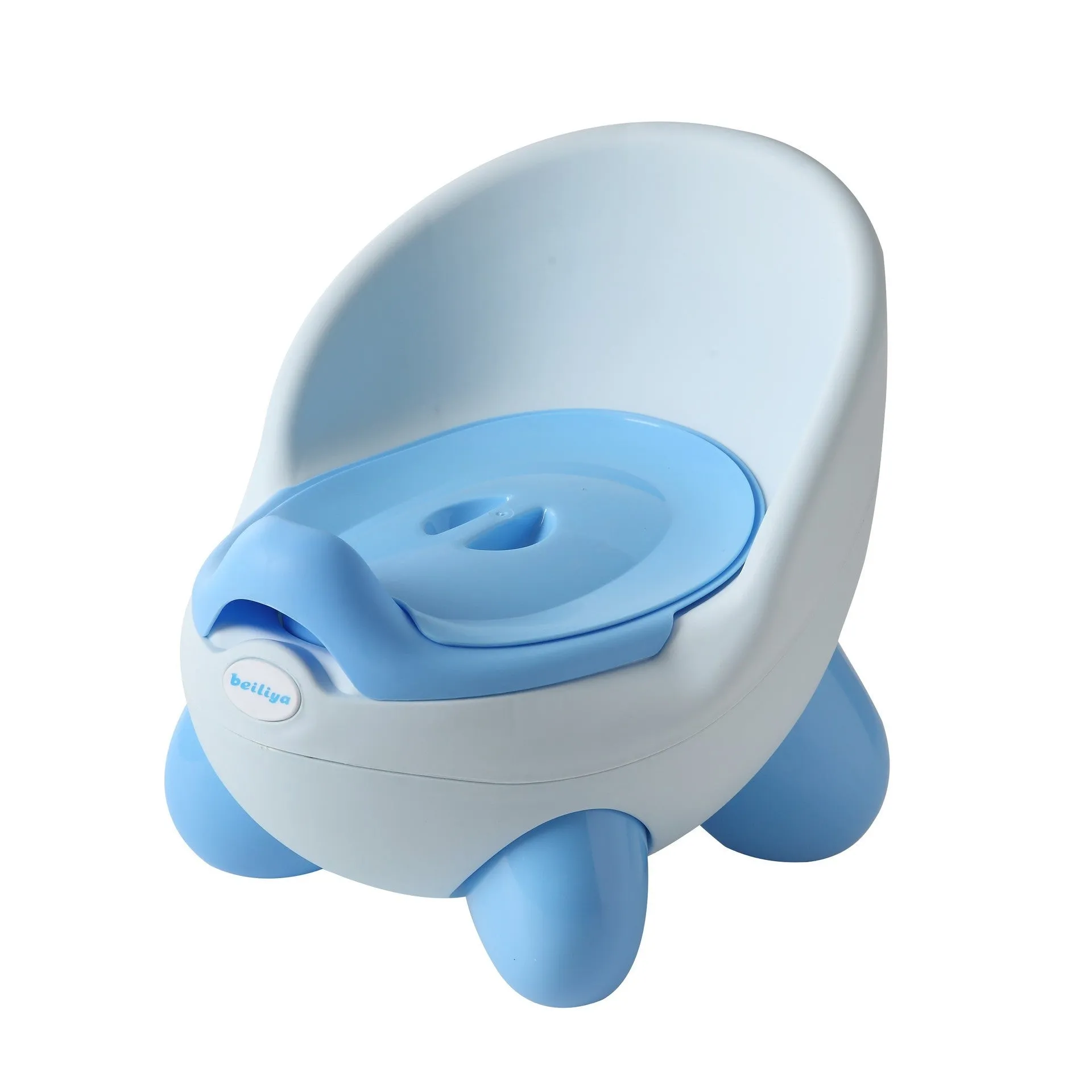 Dandan cartoon-style baby training toilet stool in light blue colour with removable seat.