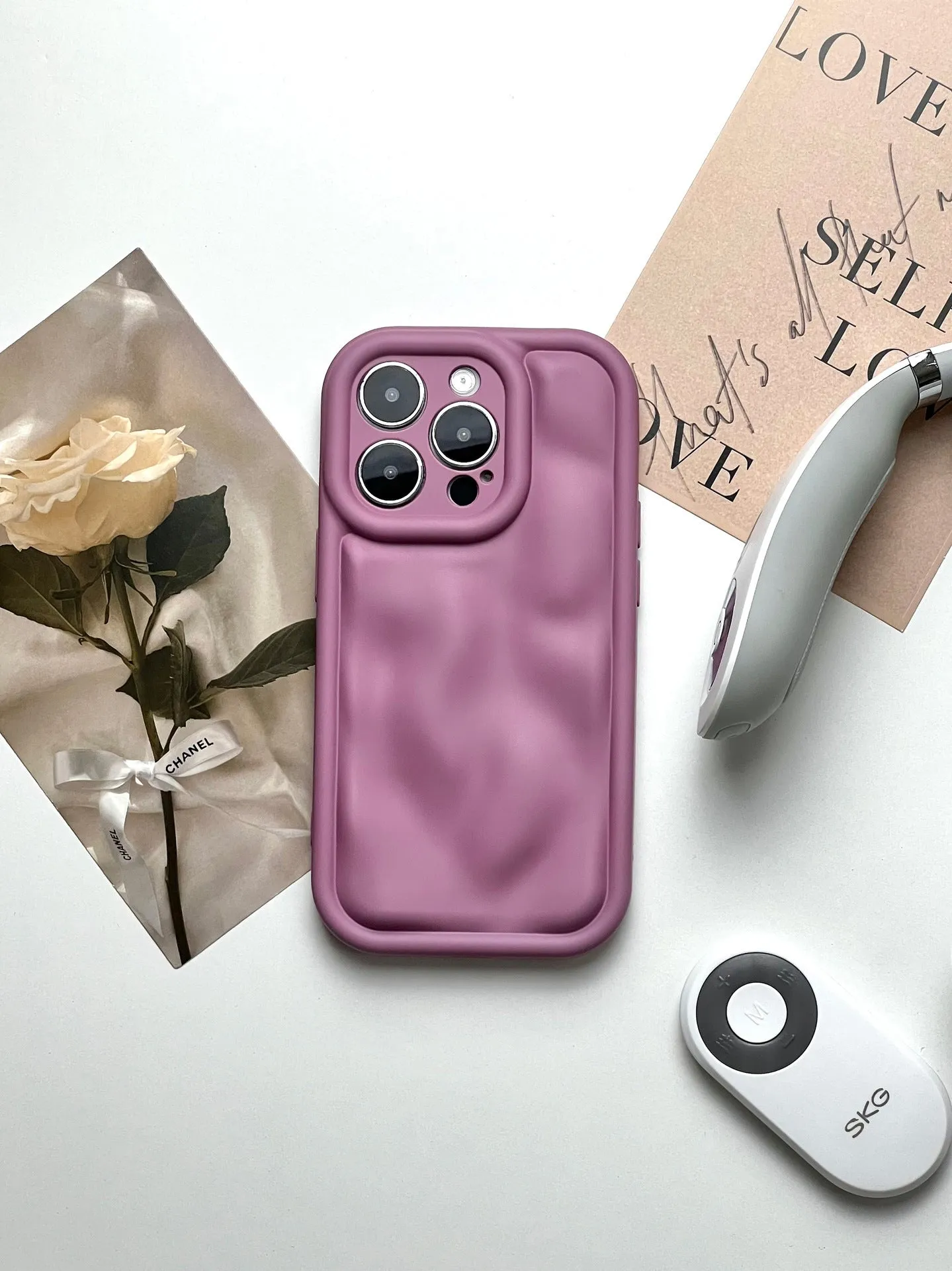 Solid colour meteorite pattern TPU phone case for Apple iPhone with electroplating finish in Antique White, Black, Wine Red