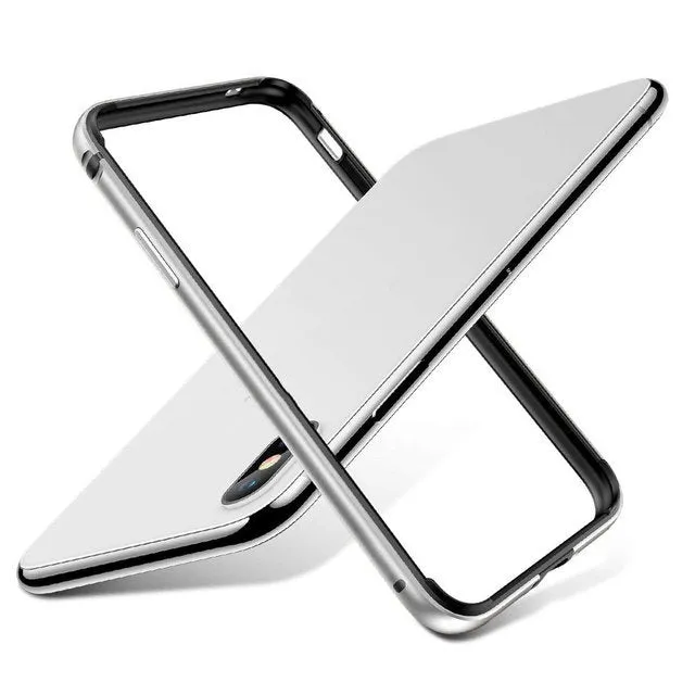 All edge covered metal border phone case in red and silver for iPhone 11 12 13 14 15 Pro Max