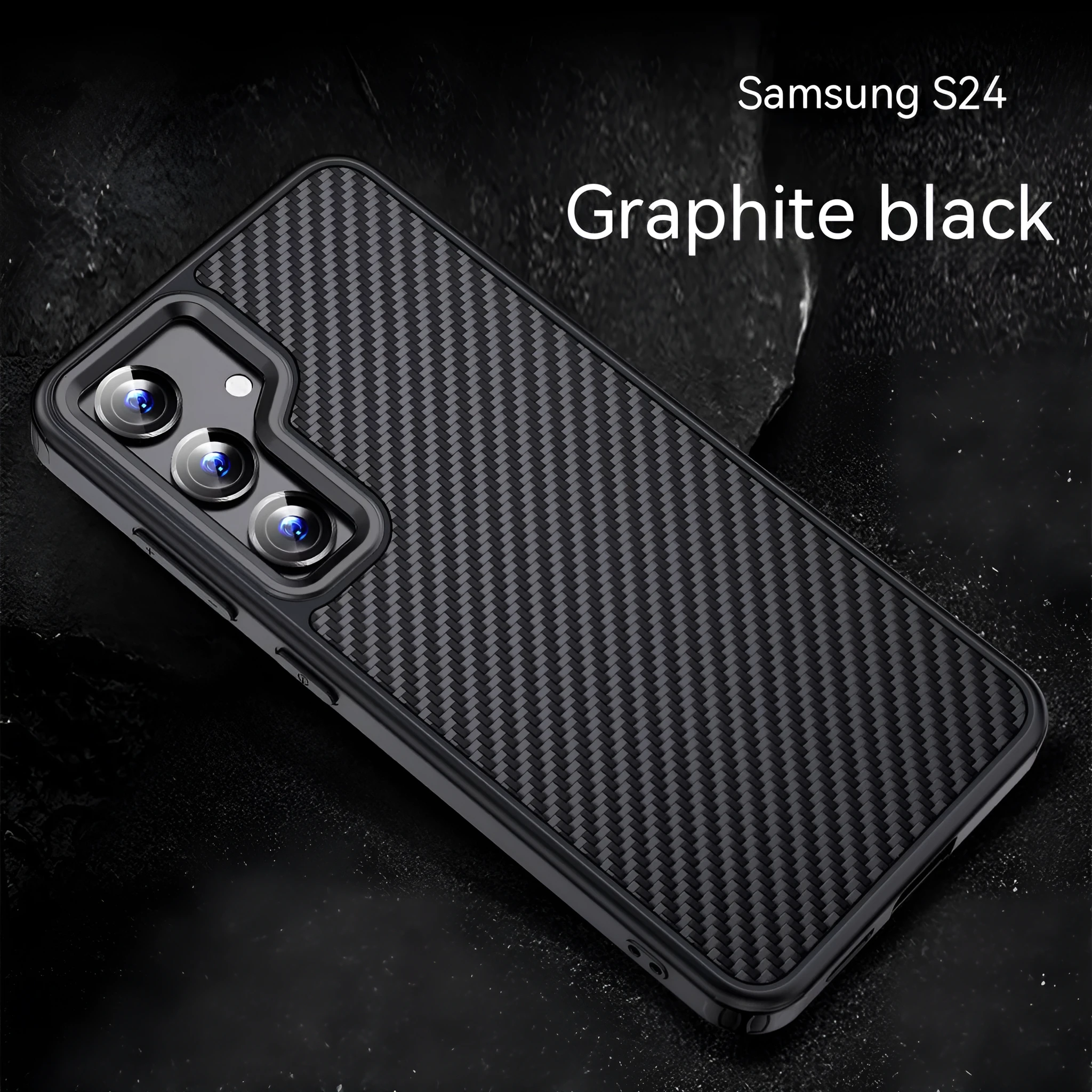 Aramid fibre frosted phone case magnetic shell for Samsung S23 S24 series black