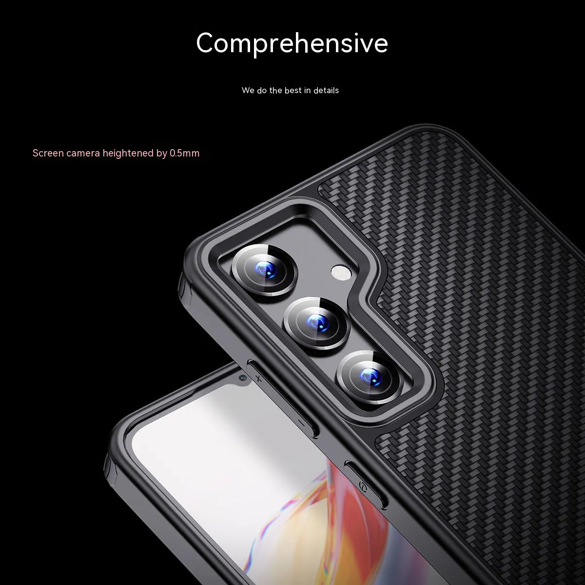 Aramid fibre frosted phone case magnetic shell for Samsung S23 S24 series black