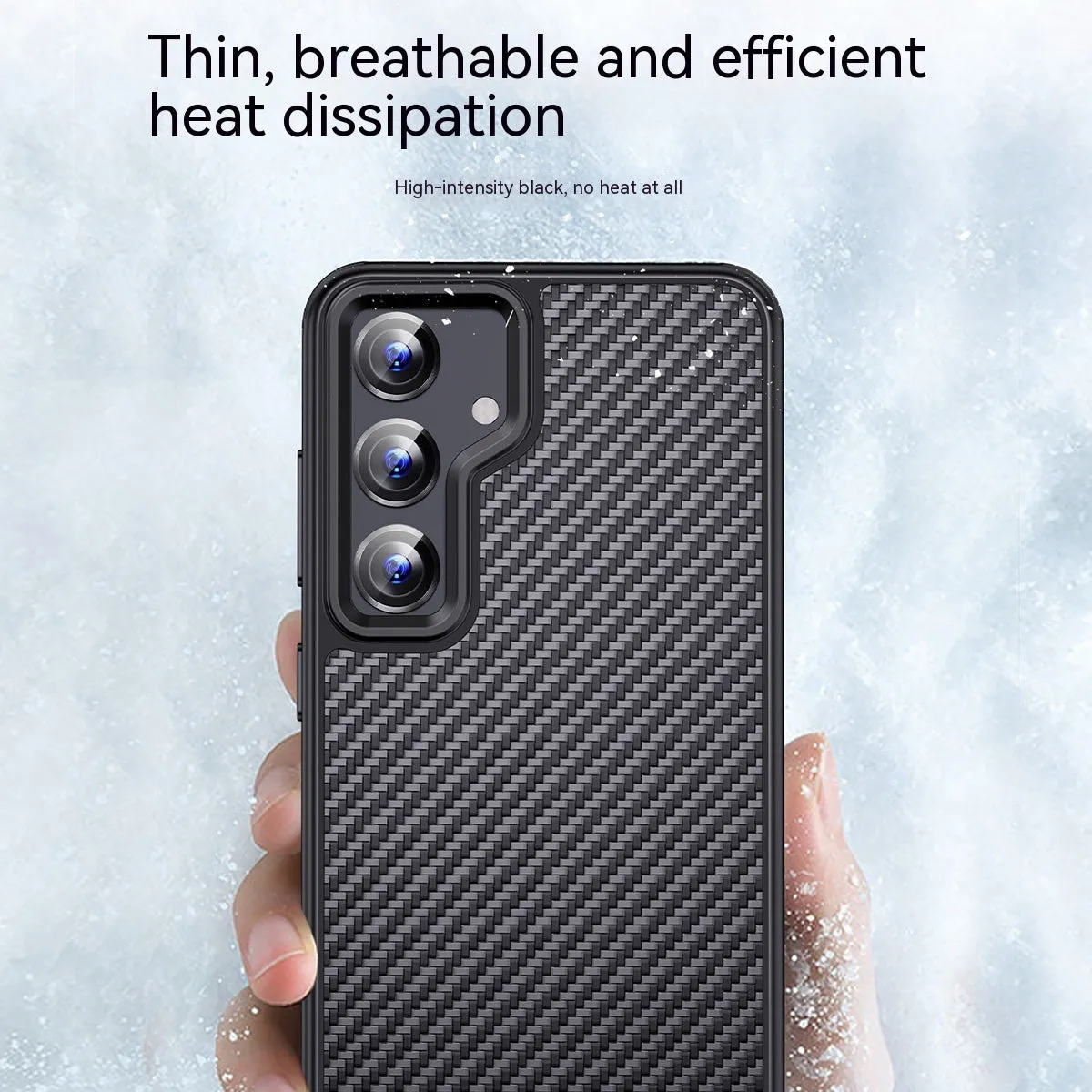 Aramid fibre frosted phone case magnetic shell for Samsung S23 S24 series black