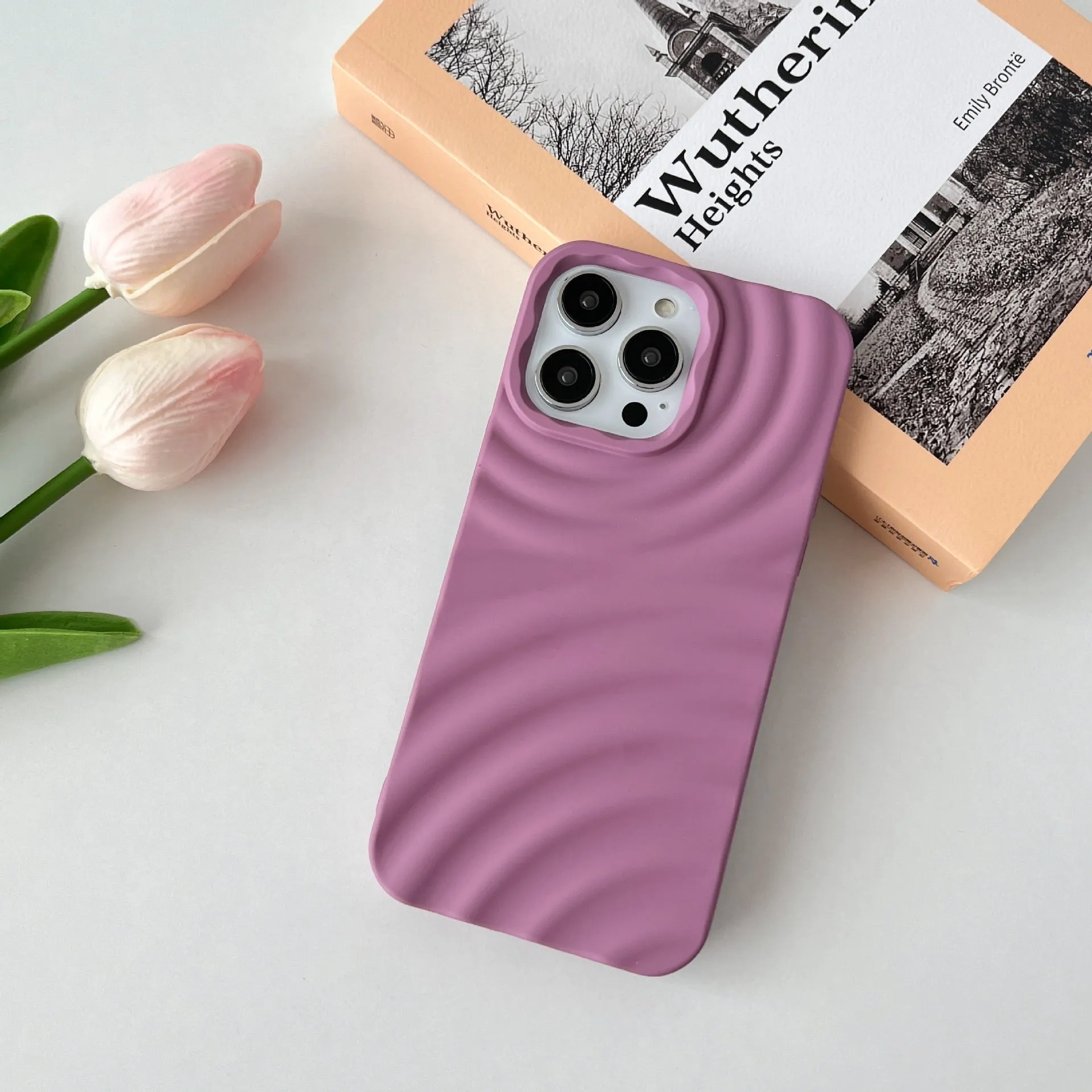 TPU water ripple phone case in MX corrugated colour compatible with iPhone 11-15 series showing textured surface