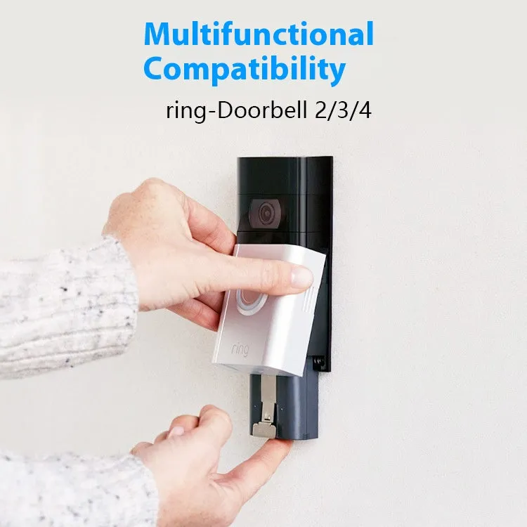 Black rechargeable lithium V4 doorbell battery 6040mAh 3.65V 75x45x50mm for SM002 video doorbell