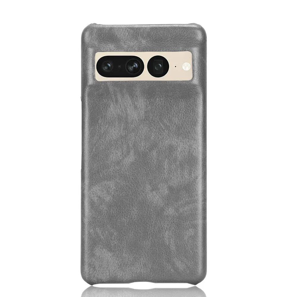 Business Oil Edge Lychee Pattern faux leather flip phone case for Google Pixel6 in black with textured finish