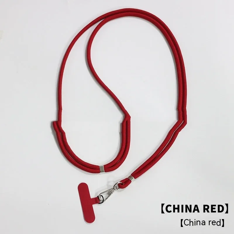 General drop-resistant phone lanyard in nylon with injection-moulded clip and gasket, 160cm length, 12g weight, available in multiple colours