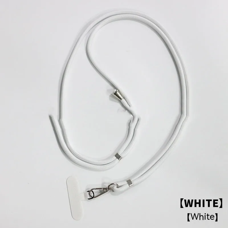 General drop-resistant phone lanyard in nylon with injection-moulded clip and gasket, 160cm length, 12g weight, available in multiple colours