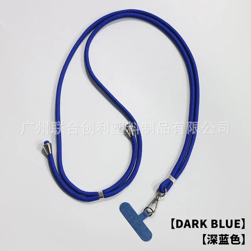 General drop-resistant phone lanyard in nylon with injection-moulded clip and gasket, 160cm length, 12g weight, available in multiple colours