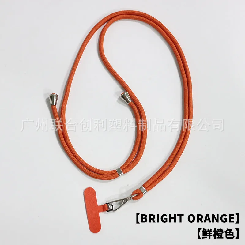General drop-resistant phone lanyard in nylon with injection-moulded clip and gasket, 160cm length, 12g weight, available in multiple colours