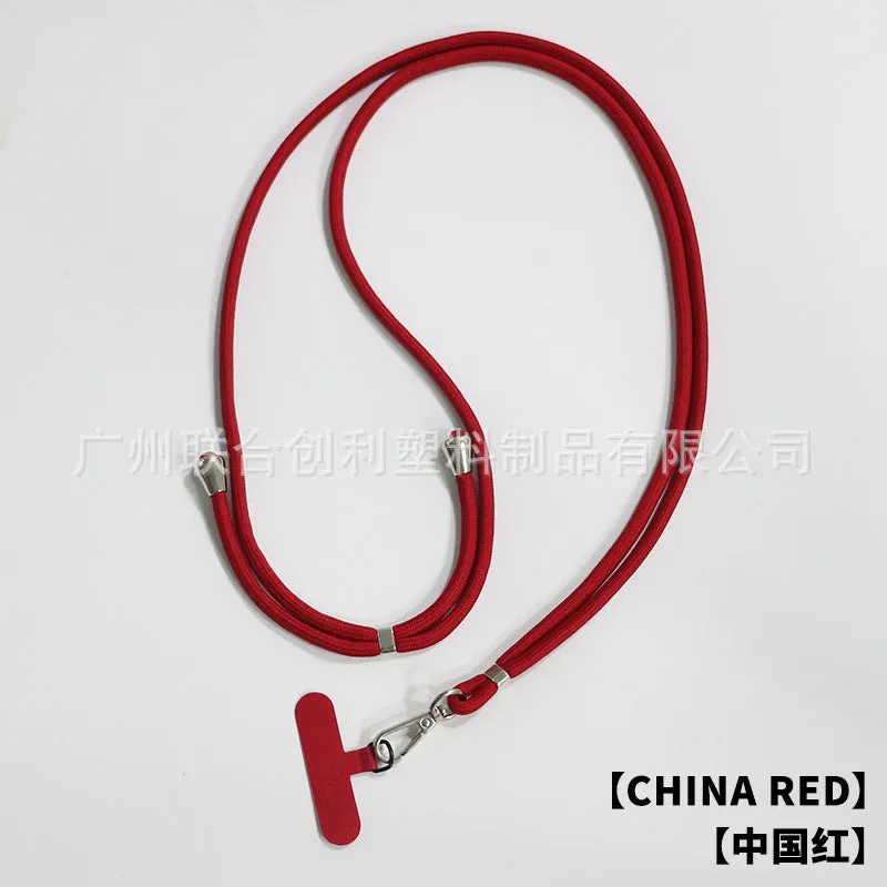 General drop-resistant phone lanyard in nylon with injection-moulded clip and gasket, 160cm length, 12g weight, available in multiple colours