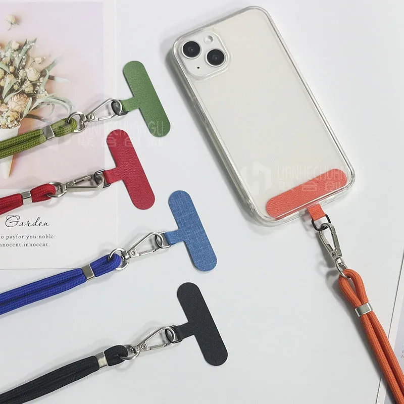 General drop-resistant phone lanyard in nylon with injection-moulded clip and gasket, 160cm length, 12g weight, available in multiple colours
