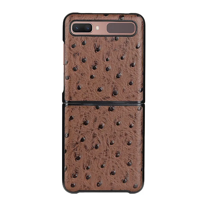Camel pattern business leather folding protective phone case for Samsung Galaxy Z Flip 3 and 4 in brown