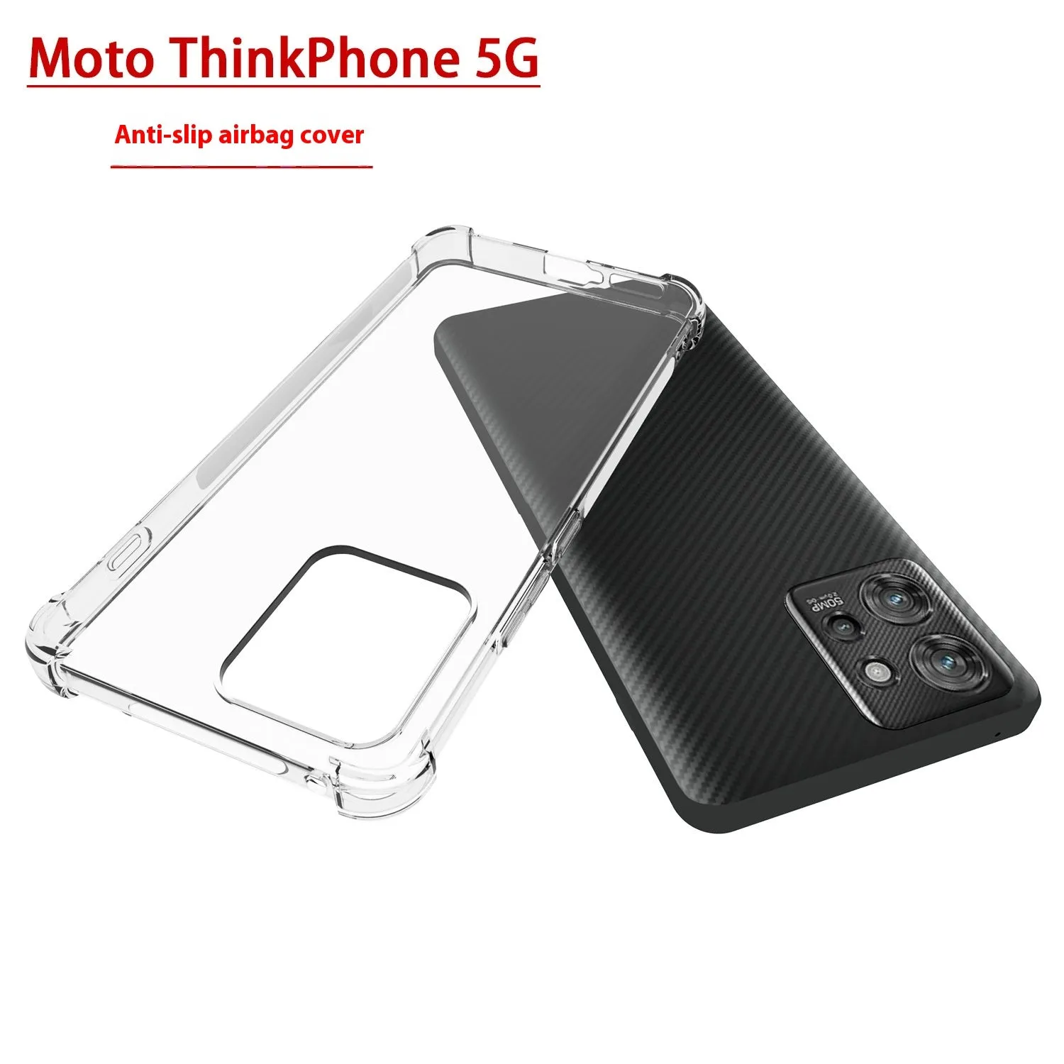 Transparent anti drop airbag phone case for Moto ThinkPhone 5G with four corner protection