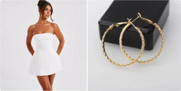 Women's backless tube dress with A-line skirt in solid colour options