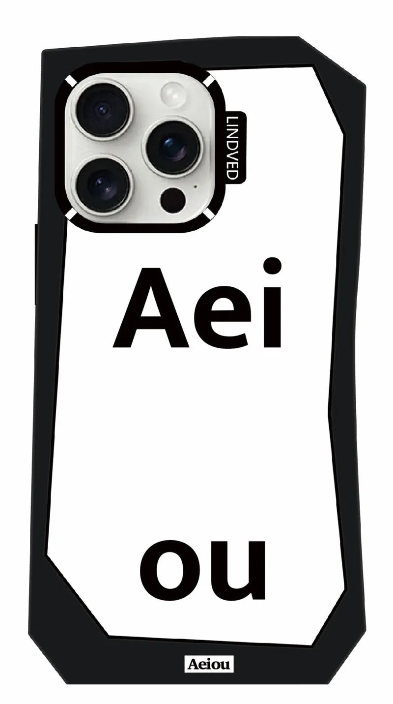 Irregular cold wind digital label TPU phone case for Apple iPhone showing shockproof protective shell