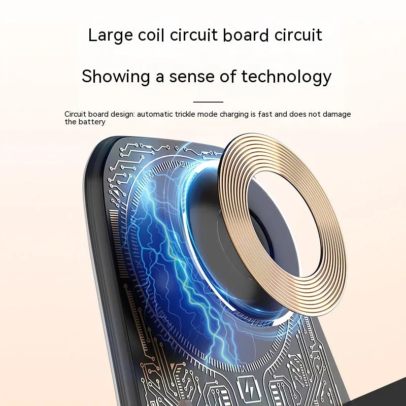 100W transparent small chair wireless charger stand in white with QC3.0 fast charging capability