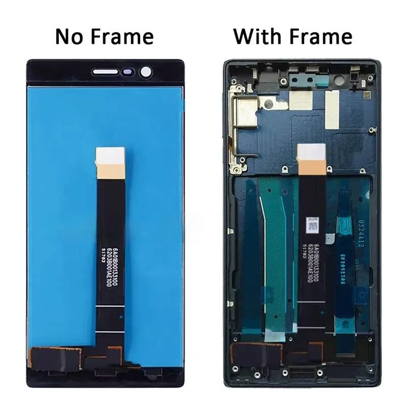 Nokia 3 screen assembly black with frame for TA-1032 TA-1038