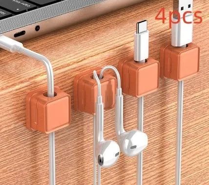 ABS data cable wall-mounted storage organiser 22mm x 22mm Black Orange for office car home kitchen