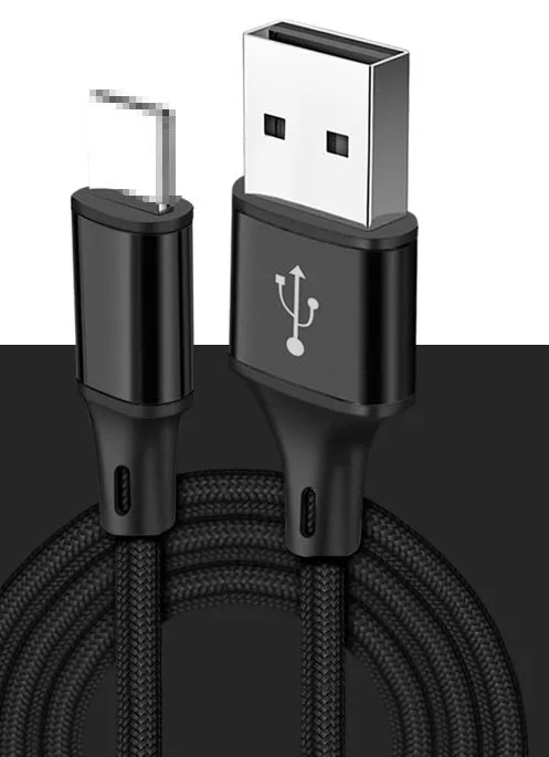 2m mobile phone data cable with TYPE-C connector in multiple colour options