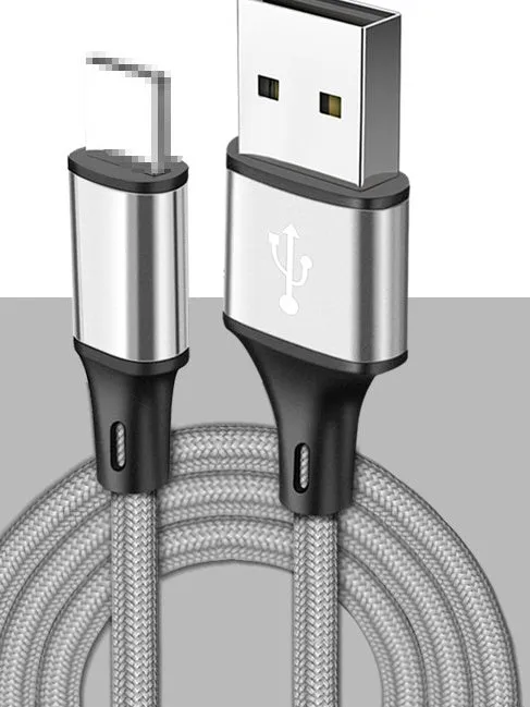 2m mobile phone data cable with TYPE-C connector in multiple colour options
