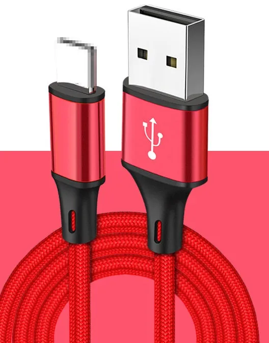2m mobile phone data cable with TYPE-C connector in multiple colour options