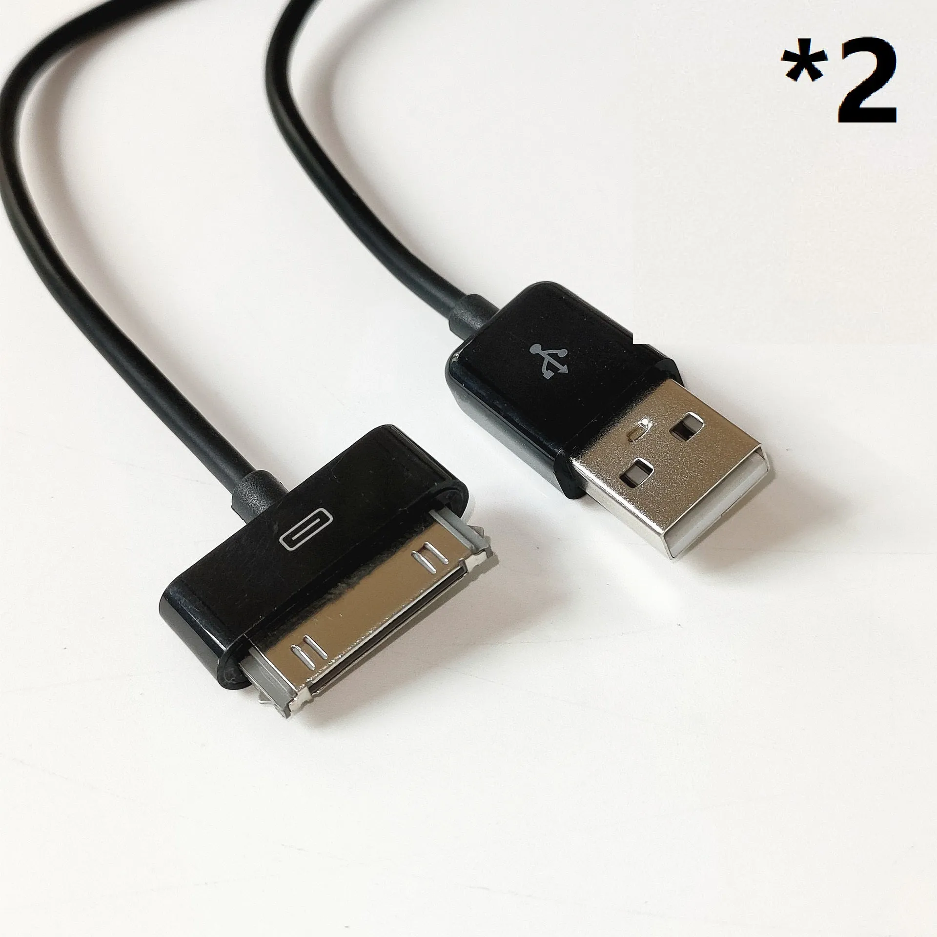Black 1-metre USB data cable for tablet charging and syncing
