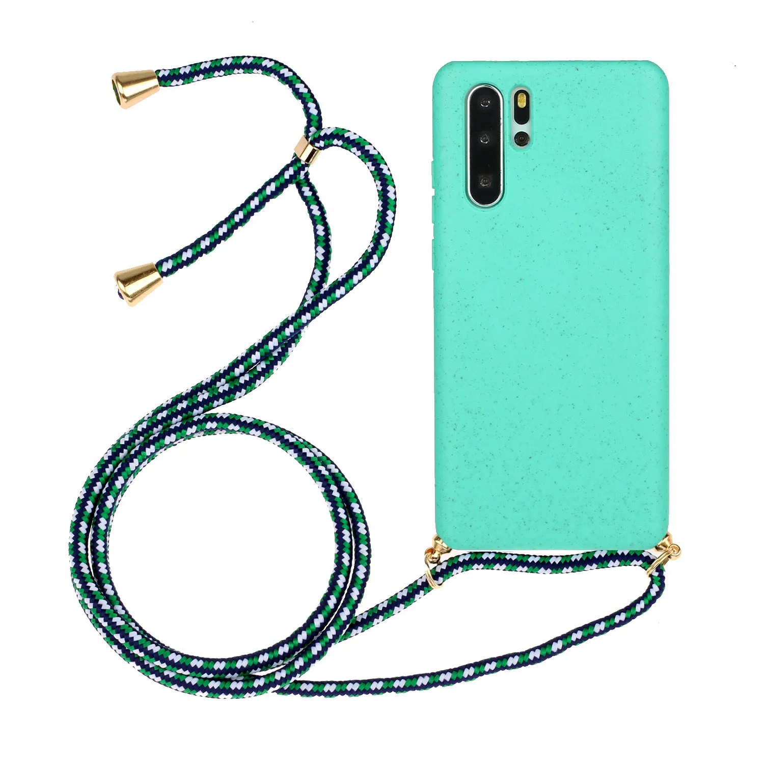 Huawei P30 phone case with wrist strap and painted floral design in multiple colour options.