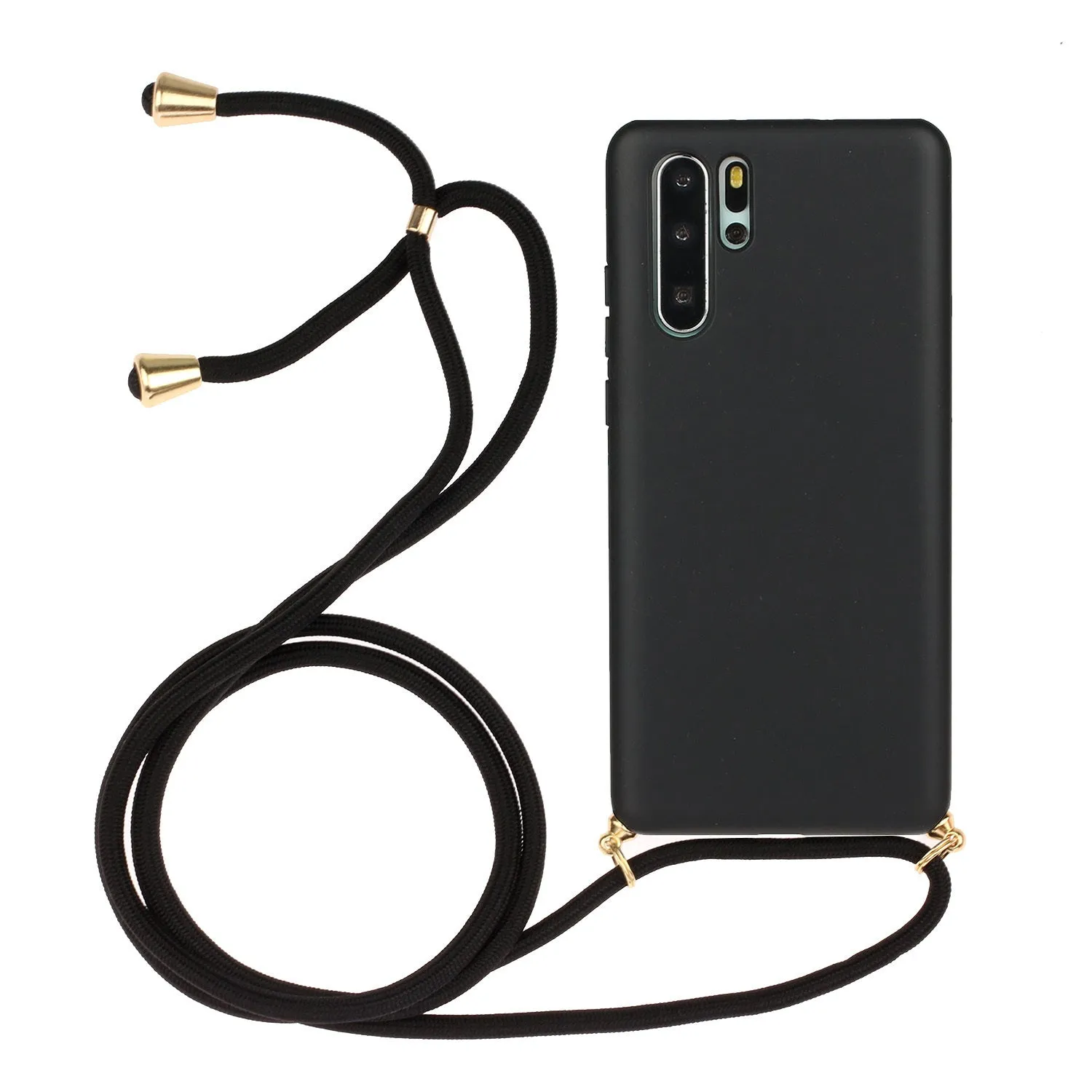Huawei P30 phone case with wrist strap and painted floral design in multiple colour options.