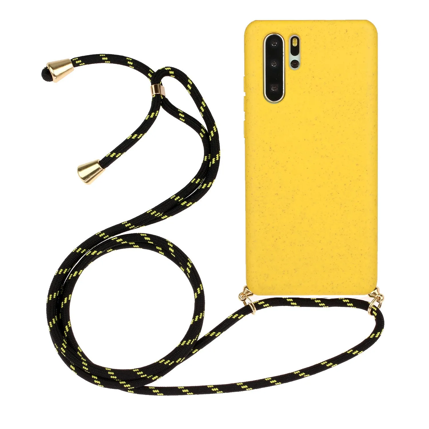 Huawei P30 phone case with wrist strap and painted floral design in multiple colour options.