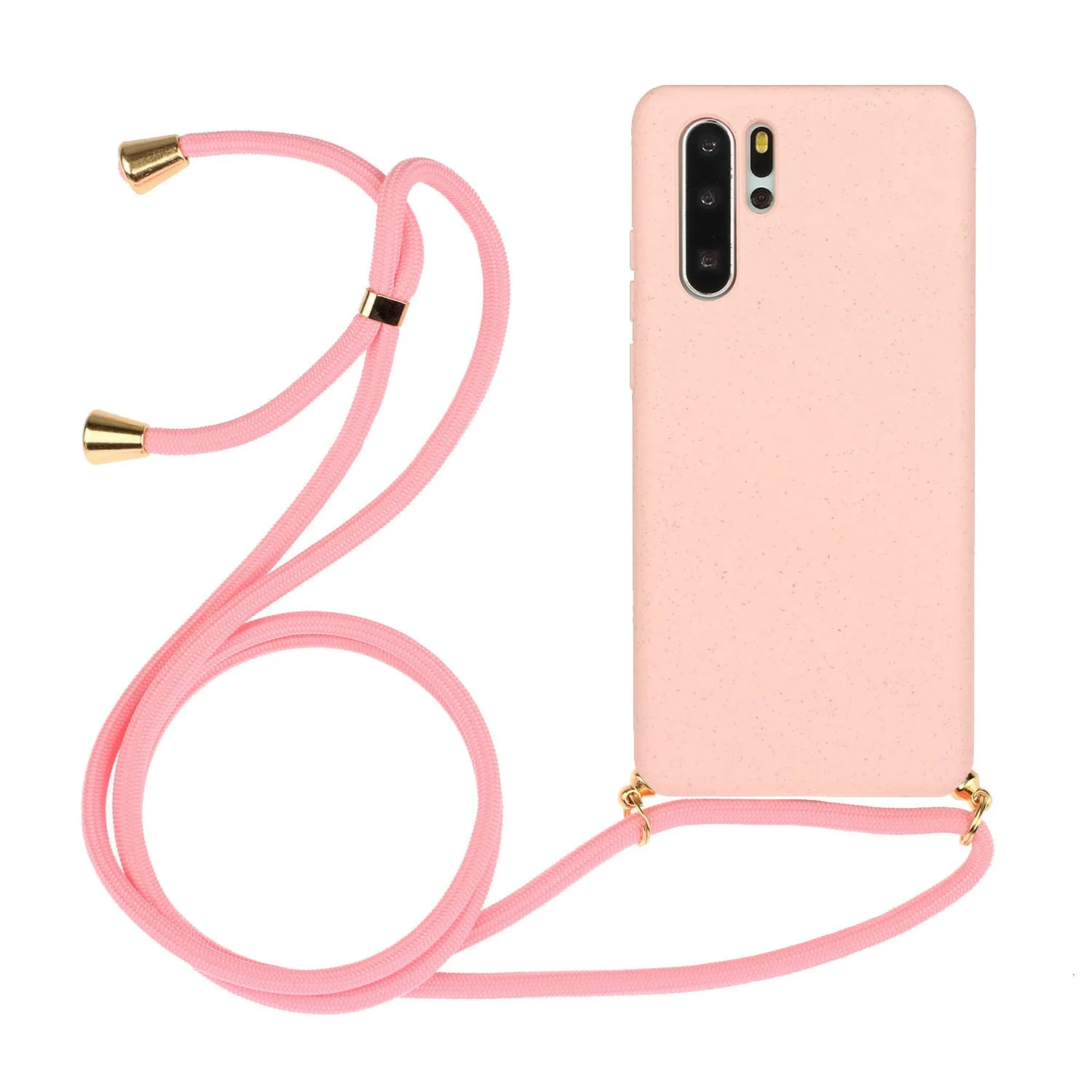 Huawei P30 phone case with wrist strap and painted floral design in multiple colour options.