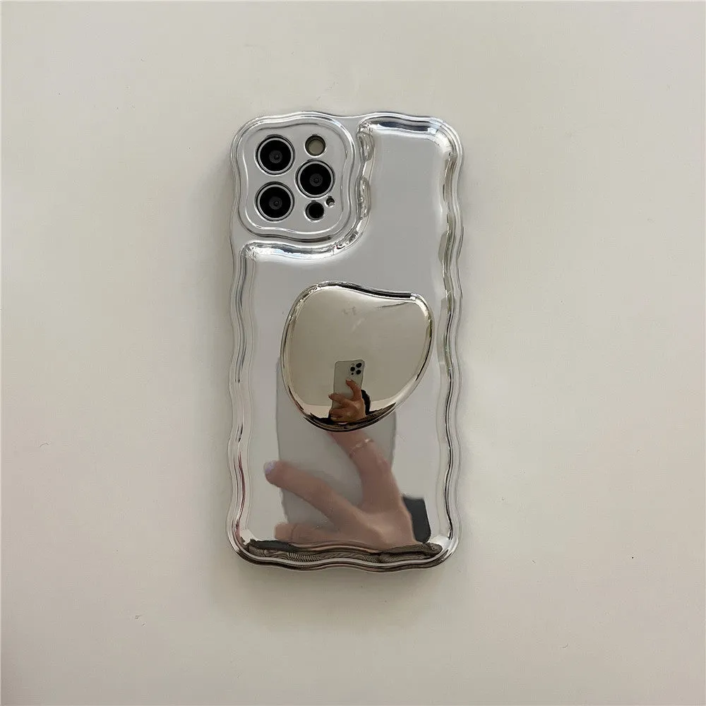 Gold bracket plastic electroplating air cushion phone case for iPhone 11 12 13 14 Pro Max