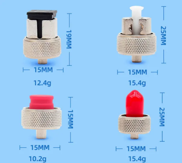 OTDR connector interface set with FC SC ST and LC adapters for fibre optic testing