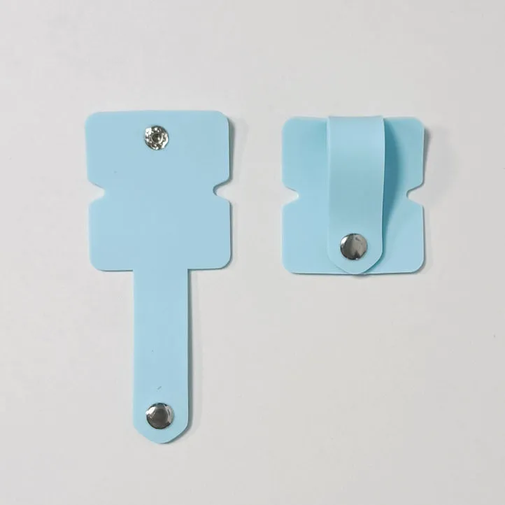 Small light green silicone button-closure storage bag for earphones and data cables measuring 5.5 by 5cm