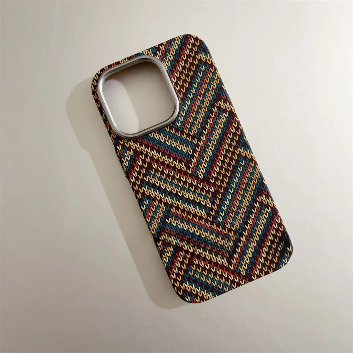 Kevlar skin texture micro relief PC hard phone case frosted finish with magnetic suction for iPhone