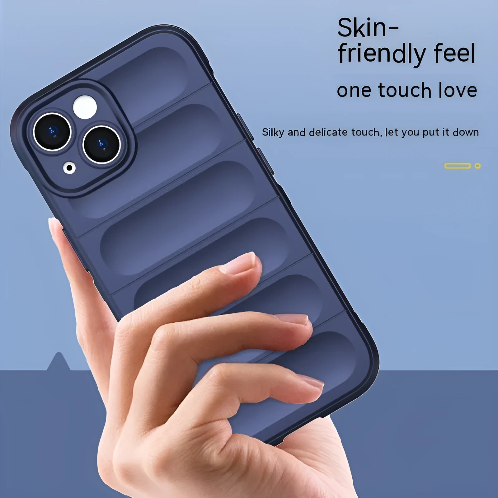Anti-fall skin feeling TPU PC mobile phone shell back cover for iPhone, black colour
