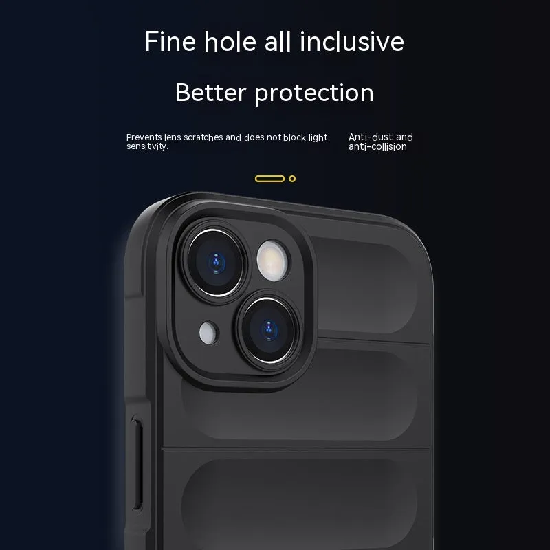 Anti-fall skin feeling TPU PC mobile phone shell back cover for iPhone, black colour