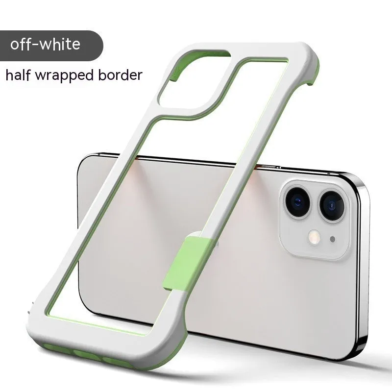 Frameless silicone phone case for Apple iPhone, shockproof and heat dissipation, six colours available