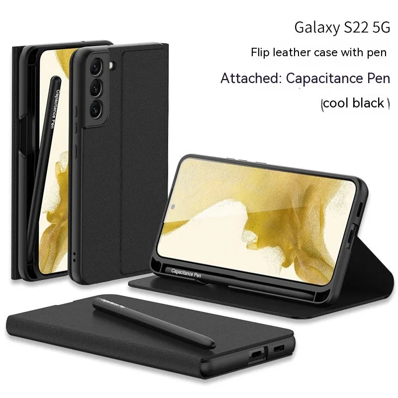 Drop-proof PC phone case for Samsung Galaxy S22 S22 Plus in Forest Green colour, simple back cover style