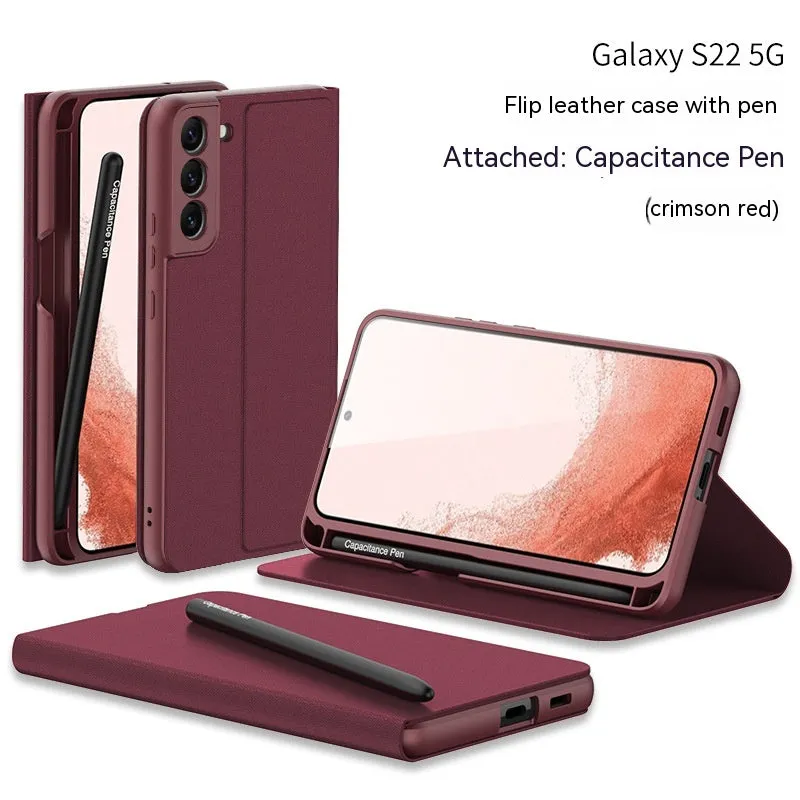 Drop-proof PC phone case for Samsung Galaxy S22 S22 Plus in Forest Green colour, simple back cover style