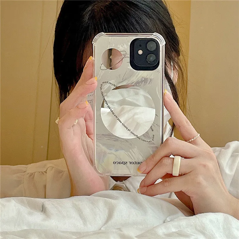 Cool Wind space planet mirror TPU phone case for iPhone 13 Pro Max in mirror-planet colour